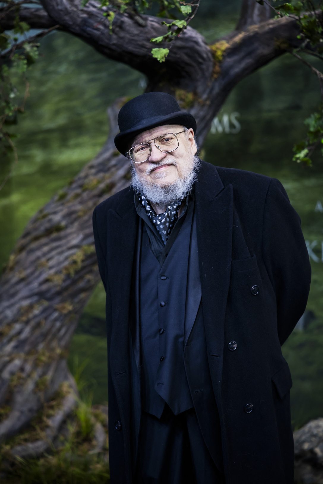 George R.R. Martin forgatókönyvíró a Zoo Palastban tartott bemutatón, a Trónok harca univerzumból ismert új, A Hét Királyság lovagja (A Knight of the Seven Kingdoms) című sorozat berlini premierjén. Fotó: Christoph Soeder / DPA / dpa Picture-Alliance via