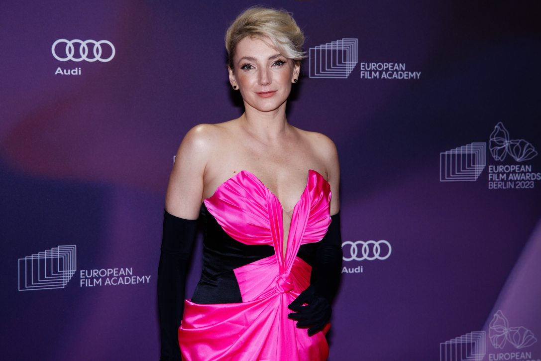 Borbély Alexandra színésznő a 36. Európai Filmdíjak átadási ünnepségén Berlinben 2023. december 9-én. Fotó: Clemens Bilan / EPA / MTI