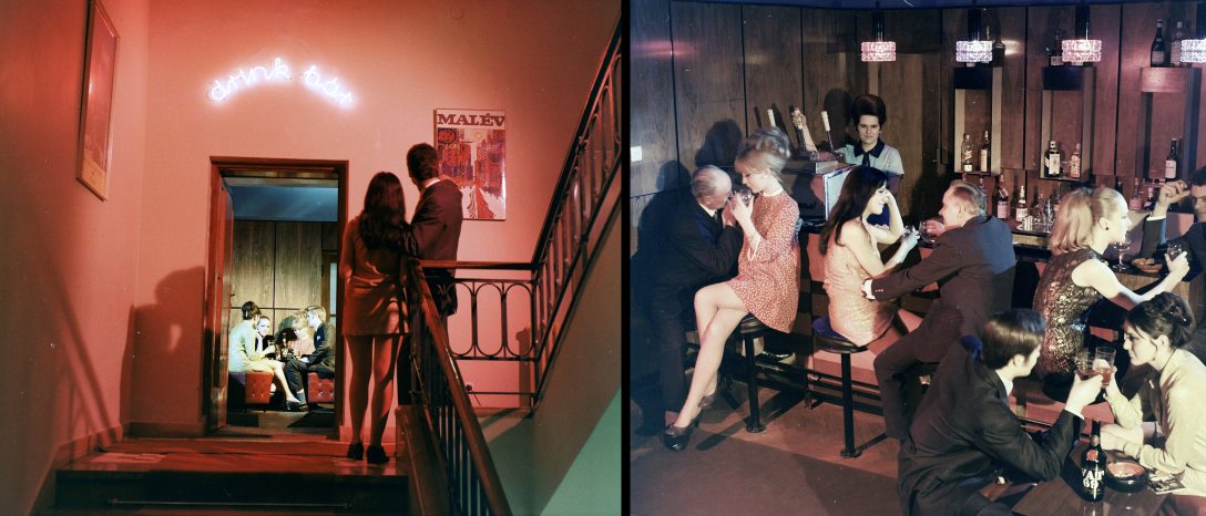 A Rába Hotel félemeleti Drink Bárjáról készült reklámfotók 1969-ből. Fotó: Fortepan / FŐFOTÓ