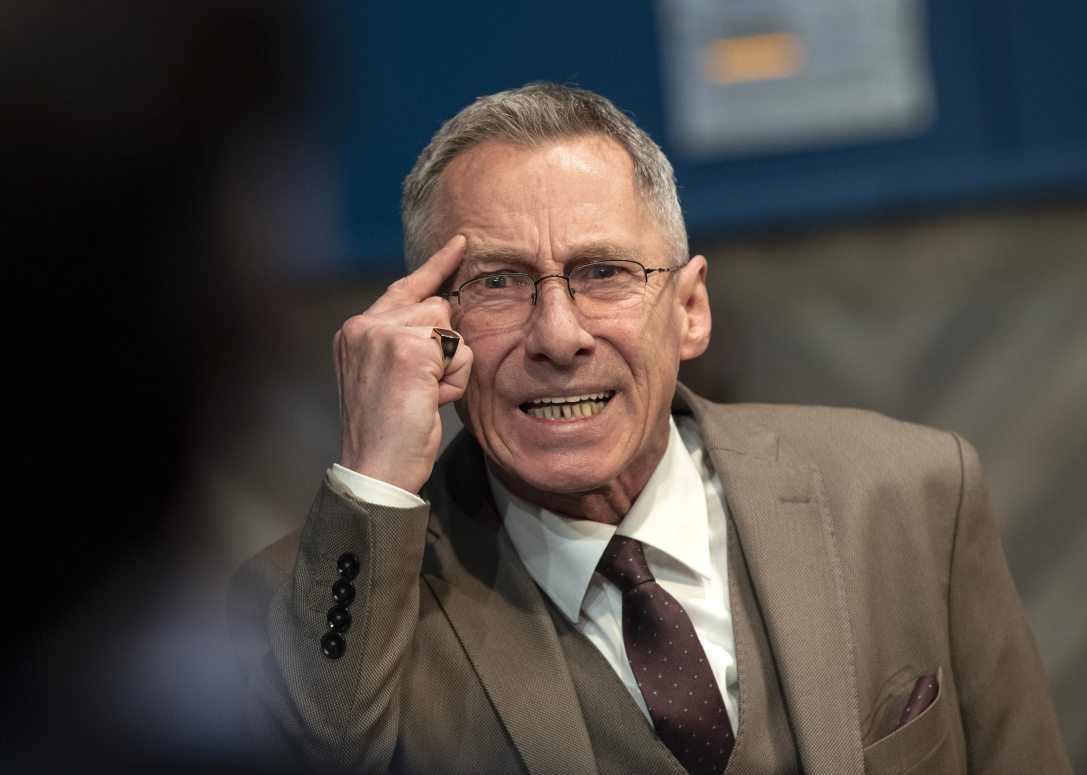 Bán János Glagoljev szerepében Anton Pavlovics Csehov A Platonov című drámájának próbáján a Katona József Színház Kamra színpadán 2018. március 5-én.  Fotó: Szigetváry Zsolt / MTI