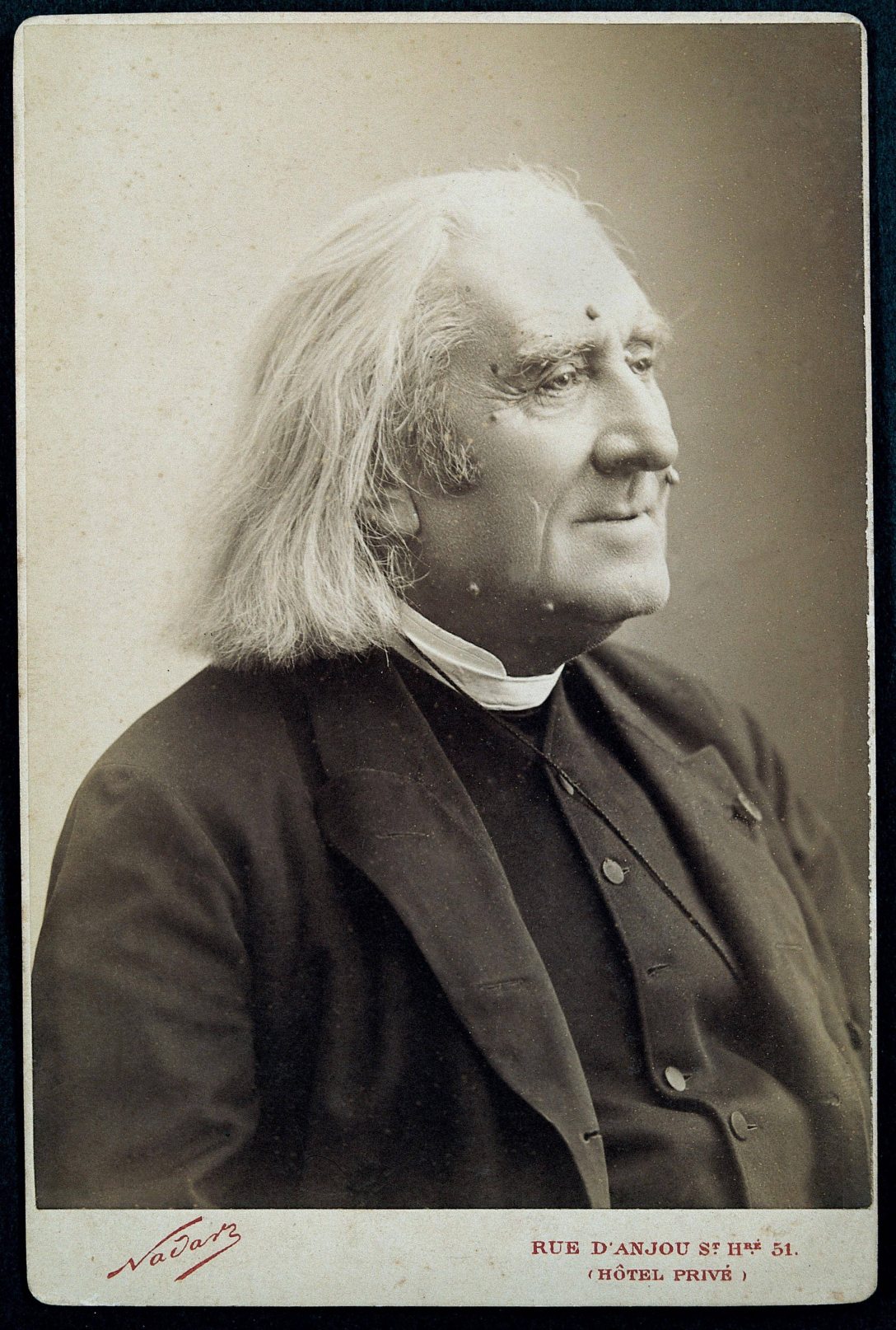 Liszt Ferenc zeneszerző, zongoraművész. Nadar párizsi fotója 1875 körülről. Fotó: Austrian Archives / IMAGNO / APA-PictureDesk via AFP