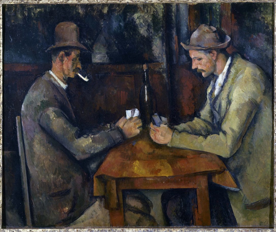 Kártyázók (Les Joueurs de cartes), Paul Cézanne (1839–1906) festménye a párizsi Musée d’Orsay-ban. Fotó: Collection Roger-Viollet via AFP